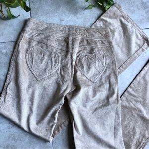 Escada heart pocket corduroy pants